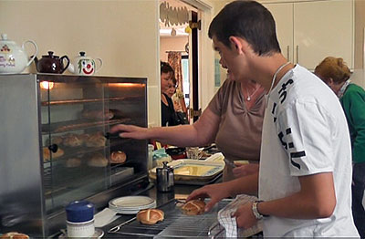 Flat out in the kitchen