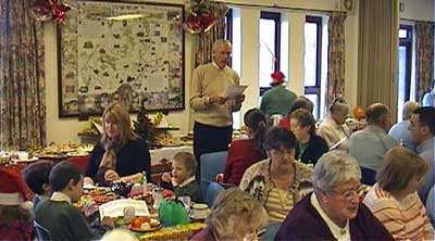 The Carol singing was led by Geoff Sykes 