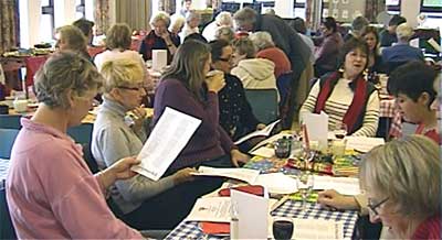Everyone joined in for the carols