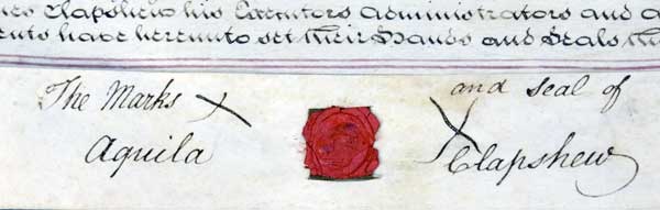 The Marks and Seal of  Aquila Clapshew