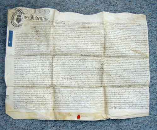 Indenture Froyle Shop 1754