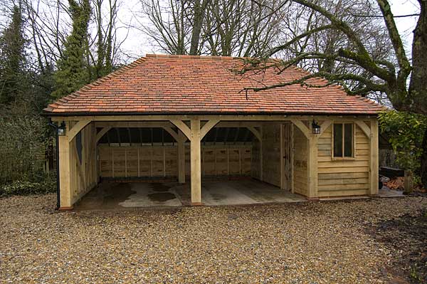 The completed garage