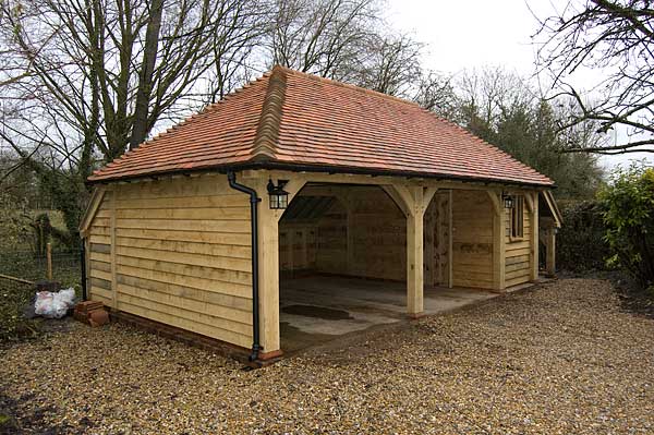 The completed garage