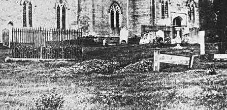 Closeup of tombs
