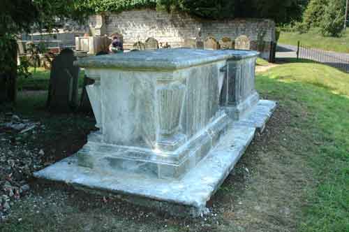 The restored family tomb of the Jeffrey's