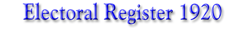 Electoral Register 1920
