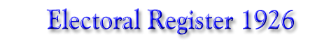 Electoral Register 1926