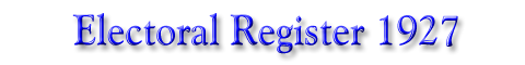 Electoral Register 1927