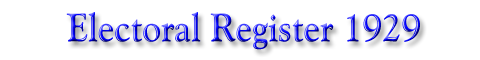 Electoral Register 1929